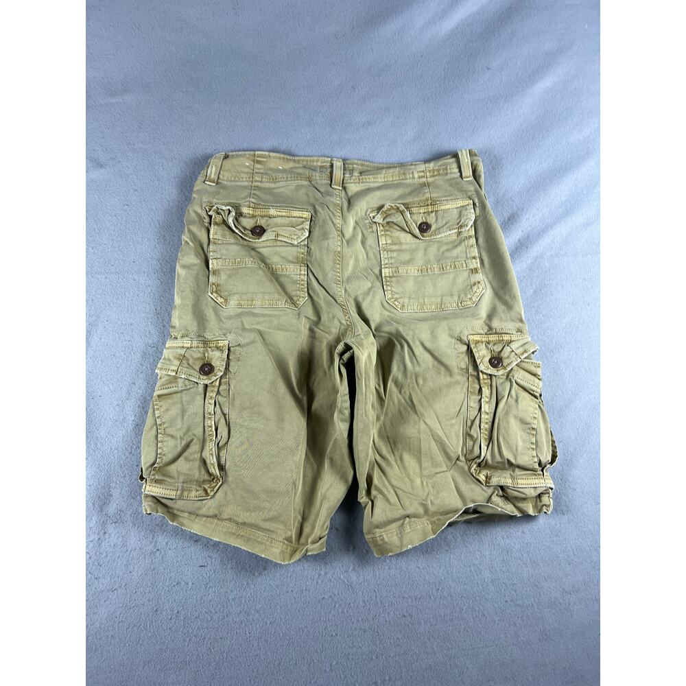 Y2K American Eagle Cargo Shorts Mens 34 Khaki Extreme Flex Utility Skate Hiking - Picture 2 of 6